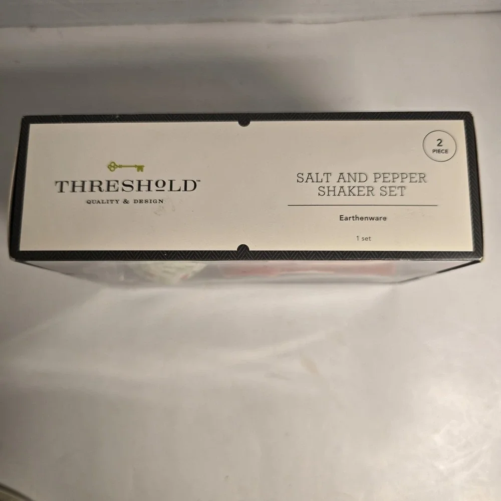 Threshold Salt and Pepper Shaker Set‎ Christmas Truck Tree Earthenware 2 Piece
